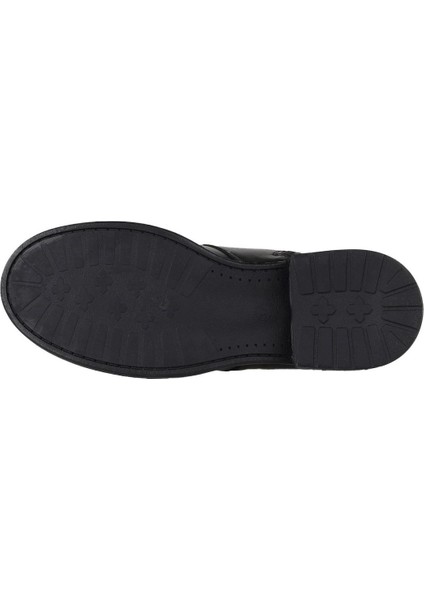 Siyah Deri Kadın Düz Bot 01WZ6805 01WZ6805 indirimleri