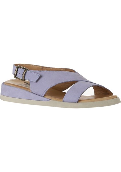 Lila Nubuk Kadın Düz Sandalet 01WY5102 01WY5102 modelleri