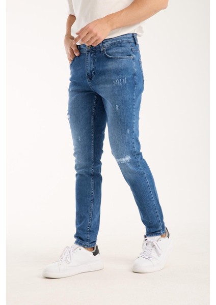 Erkek Slim Fit Esnek Kumaş, %98 Pamuklu Dar Kalıp Jean indirimleri