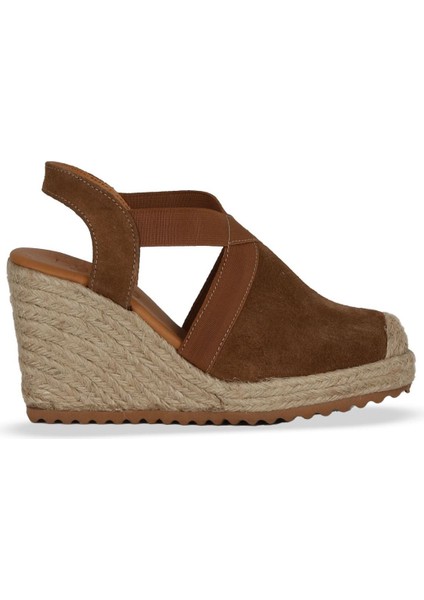 Taba Süet Kadın Dolgu Topuklu Sandalet 14WS72600 14WS72600