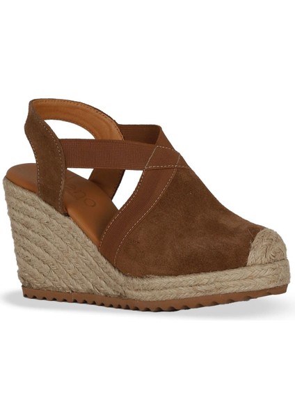 Taba Süet Kadın Dolgu Topuklu Sandalet 14WS72600 14WS72600 fiyatları