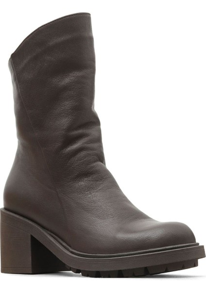 Kahverengi Deri Kadın Topuklu Bot 01WZ7905 01WZ7905 fiyatları