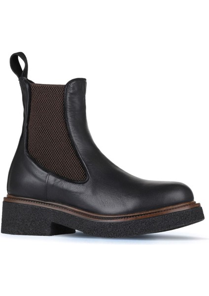 Siyah Deri Kadın Düz Bot 01WZ4300 01WZ4300 fiyatları