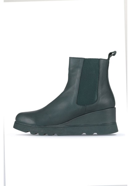 Yeşil Deri Kadın Dolgu Topuklu Bot 01WZ7200 01WZ7200 modelleri