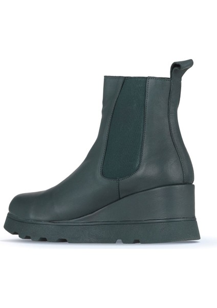 Yeşil Deri Kadın Dolgu Topuklu Bot 01WZ7200 01WZ7200 fırsatları