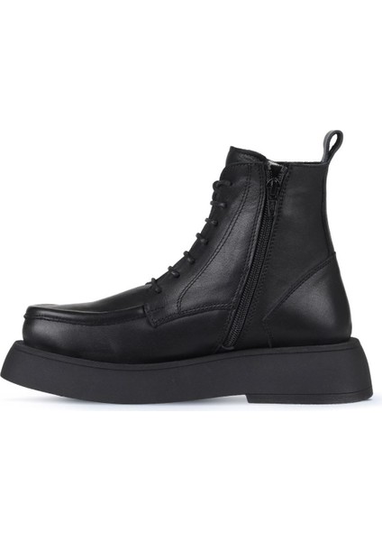 Siyah Deri Kadın Dolgu Topuklu Bot 01WZ6405 01WZ6405 modelleri