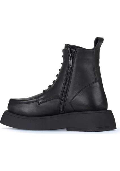 Siyah Deri Kadın Dolgu Topuklu Bot 01WZ6405 01WZ6405 fırsatları