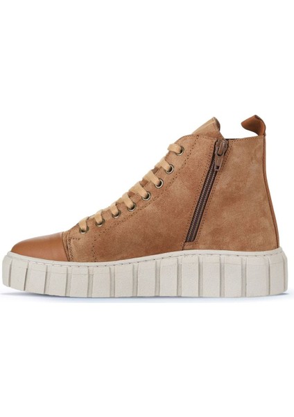 Taba Açık Süet Kadın Düz Bot 01WZ4101 01WZ4101 modelleri