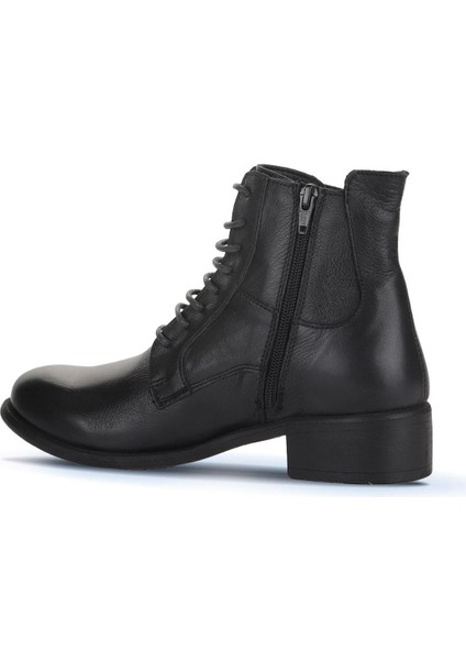 Siyah Deri Kadın Topuklu Bot 01WZ7405 01WZ7405 fırsatları