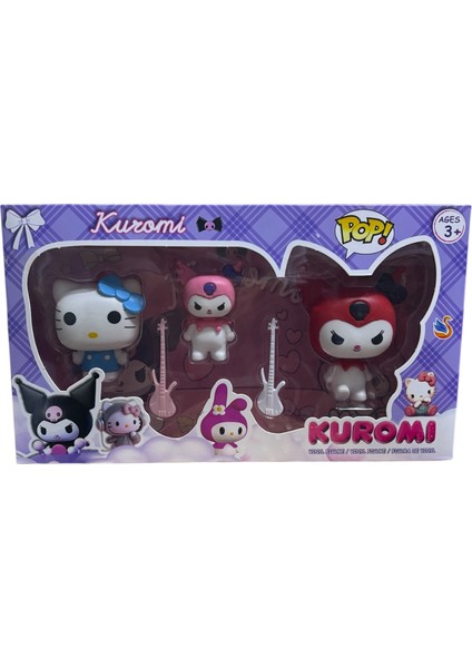 3'lu Kuromi Hello Kitty Figür Oyuncak