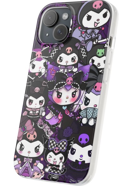 iPhone 11 Uyumlu Telefon Kılıfı – Şeffaf Desenli Kapak | Kuromi Kawaii Tasarım fiyatları