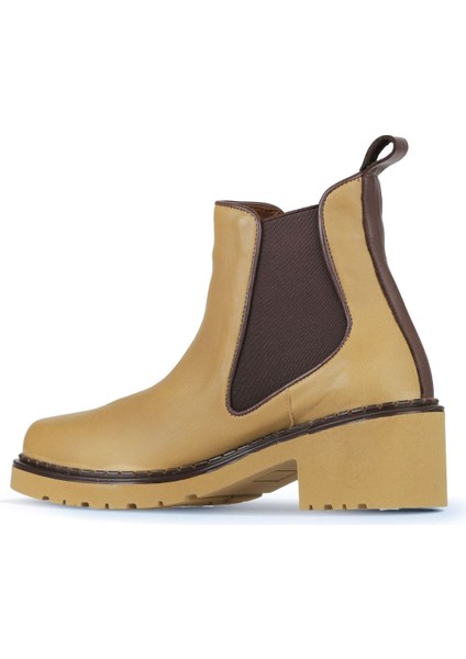 Tarçın Deri Kadın Topuklu Bot 01WZ4402 01WZ4402 fırsatları