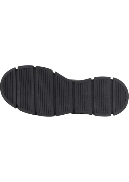 Siyah Deri Kadın Düz Bot 01WZ1503 01WZ1503 indirimleri