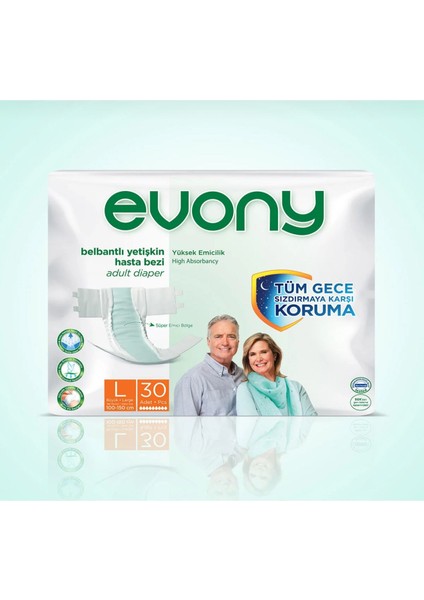 Yetişkin Hasta Bezi Medium - Large 30'lu & Hasta Altı Örtüsü 30'lu modelleri