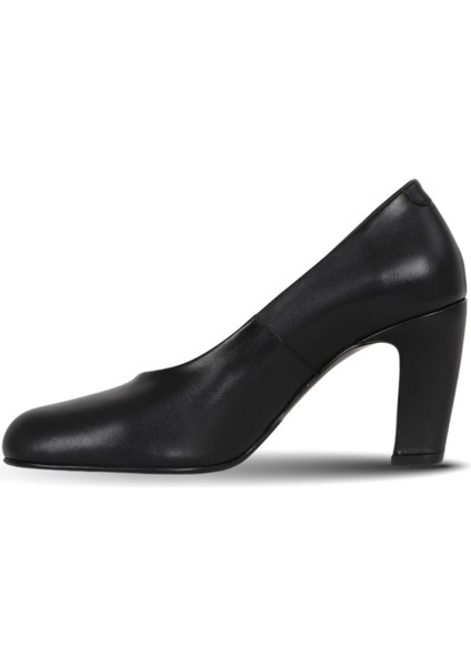 Siyah Deri Kadın Topuklu Ayakkabı 42WA6243 42WA6243 modelleri