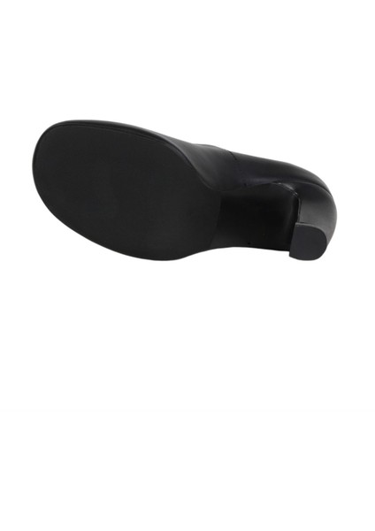 Siyah Deri Kadın Topuklu Ayakkabı 42WA6243 42WA6243 indirimleri