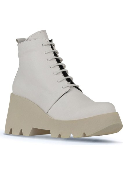 Bej Deri Kadın Dolgu Topuklu Bot 01WZ8402 01WZ8402 fiyatları