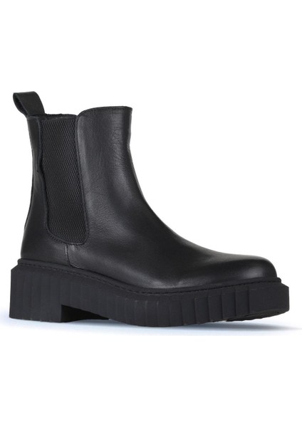 Siyah Deri Kadın Topuklu Bot 01WZ6306 01WZ6306 fiyatları
