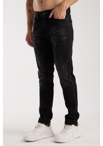 Erkek Slim Fit Esnek Kumaş, %98 Pamuklu Dar Kalıp Jean