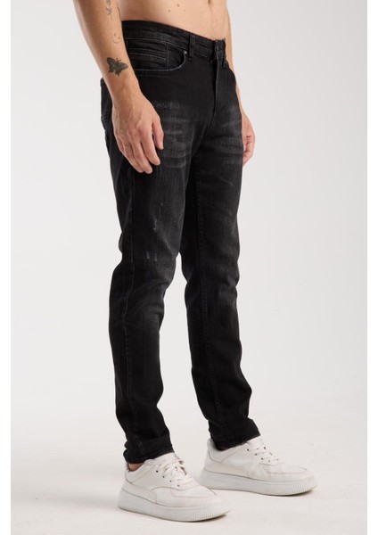 Erkek Slim Fit Esnek Kumaş, %98 Pamuklu Dar Kalıp Jean fırsatları