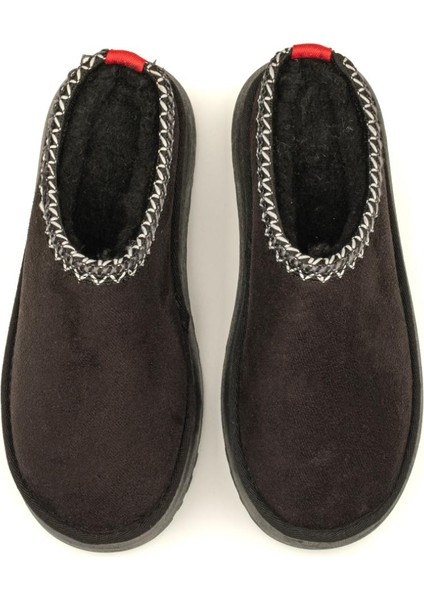 Perth Asimetrik Ağızlı Kadın Nakış Detaylı Kürk Slipper fırsatları