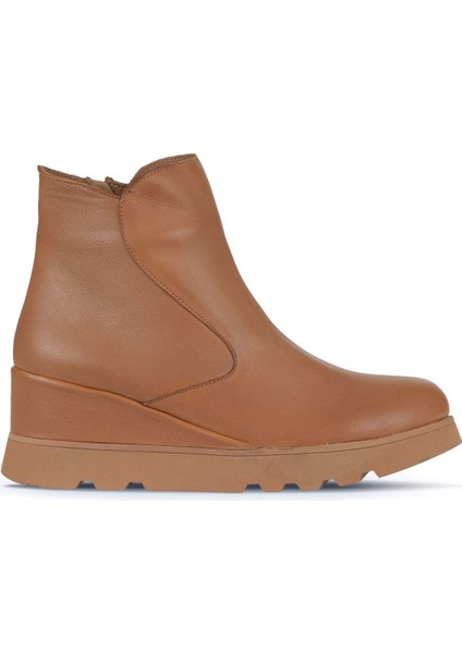 Taba Deri Kadın Dolgu Topuklu Bot 01WZ7201 01WZ7201