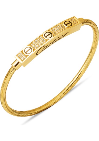 Kartiyer 14 Ayar Altın Italy Bileklik