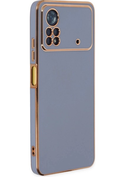 Xiaomi Poco X4 Pro 5g Kılıf Volet Silikon - Mavi