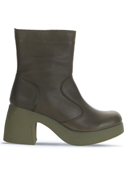 Haki Deri Kadın Topuklu Bot 01WZ7000 01WZ7000