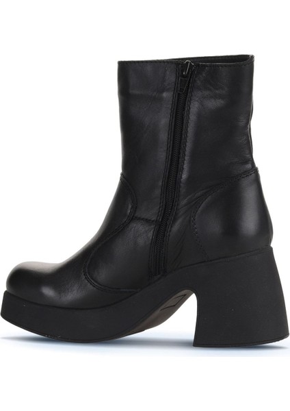 Siyah Deri Kadın Topuklu Bot 01WZ7000 01WZ7000 fırsatları