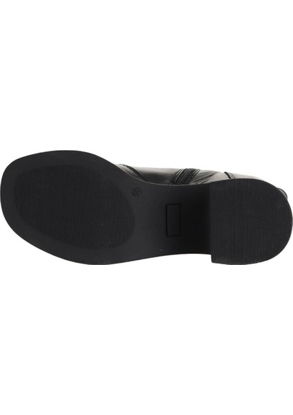 Siyah Deri Kadın Topuklu Bot 01WZ7000 01WZ7000 indirimleri