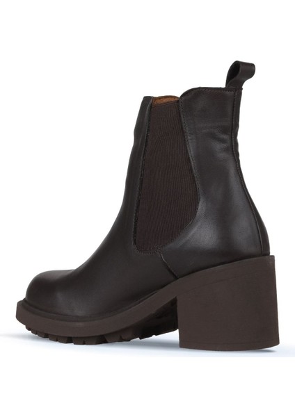 Kahverengi Deri Kadın Topuklu Bot 01WZ7902 01WZ7902 fırsatları