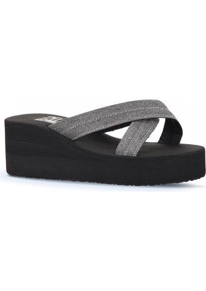 Platin Kum Simli Kadın Dolgu Topuklu Terlik 26WT230064 26WT230064 fiyatları