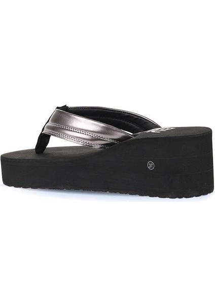 Platin Soft Mat Ayna Kadın Dolgu Topuklu Terlik 26WT190664 26WT190664 fırsatları