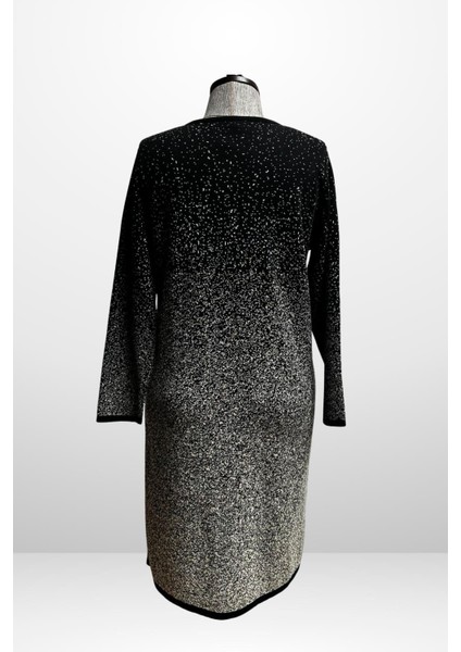 Kadın Karyağdı Desen Cepli Büyük Beden Triko Uzun Hırka fırsatları