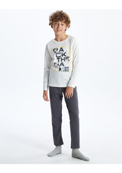 Yeni Sezon Bisiklet Yaka Erkek Çocuk Pijama Takımı fiyatları