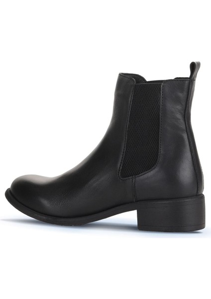 Siyah Deri Kadın Topuklu Bot 01WZ7404 01WZ7404 fırsatları