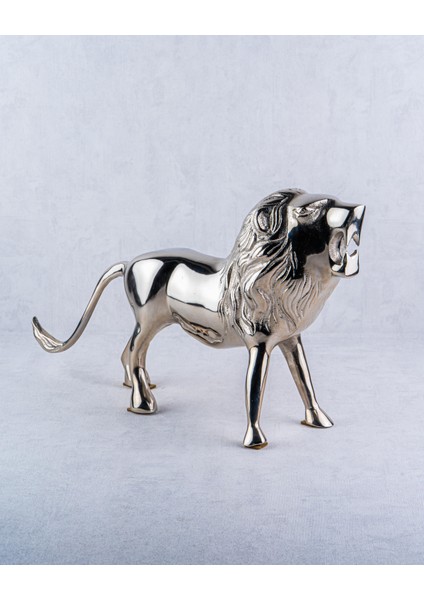 Lion Dekor Gümüş 13X50X28 cm fiyatları