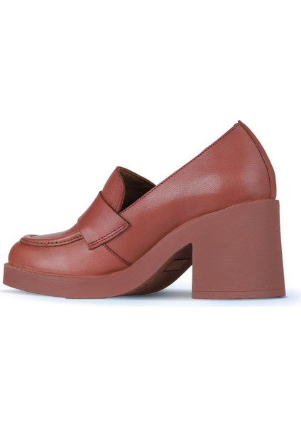 Pembe Deri Kadın Topuklu Ayakkabı 01WZ7103 01WZ7103 fırsatları