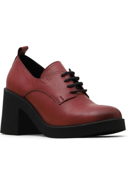 Bordo Deri Kadın Topuklu Ayakkabı 01WZ7102 01WZ7102 fiyatları