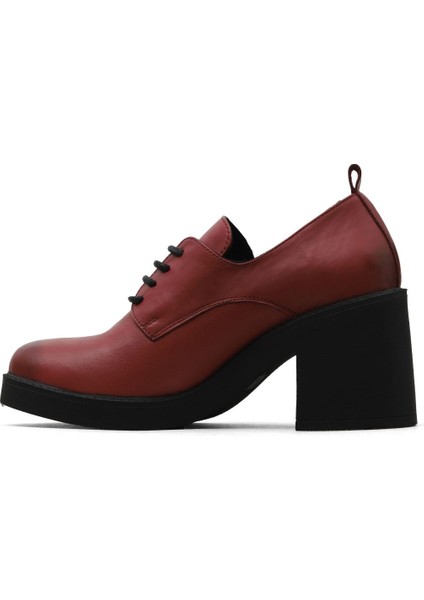 Bordo Deri Kadın Topuklu Ayakkabı 01WZ7102 01WZ7102 modelleri