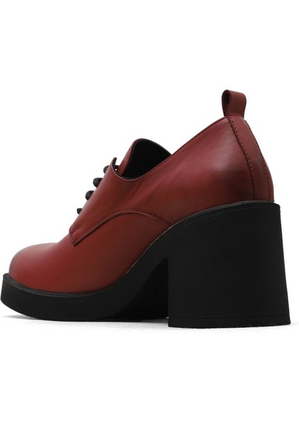 Bordo Deri Kadın Topuklu Ayakkabı 01WZ7102 01WZ7102 fırsatları