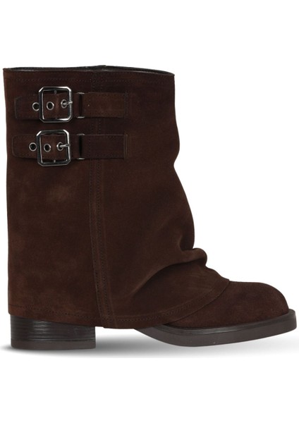 Kahverengi Süet Kadın Topuklu Bot 39WB1429 39WB1429