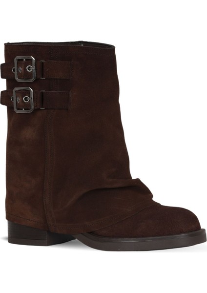 Kahverengi Süet Kadın Topuklu Bot 39WB1429 39WB1429 fiyatları