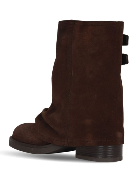 Kahverengi Süet Kadın Topuklu Bot 39WB1429 39WB1429 fırsatları