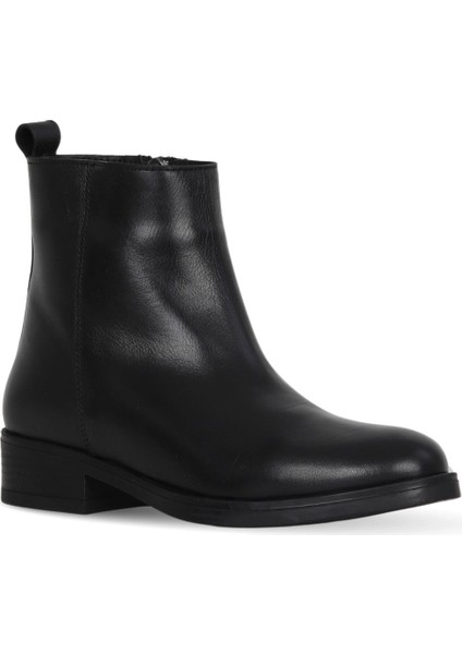 Siyah Shirinkle Deri Kadın Topuklu Bot 39WB6511 39WB6511 fiyatları