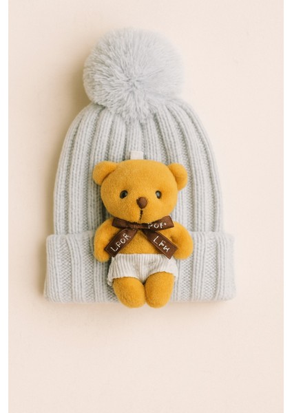 Çocuk Triko Bere Ayıcıklı Kışlık Bebek Bere 1-3 Yaş fiyatları