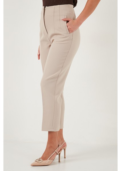 Regular Fit Yüksel Bel Düz Paça Havuç Pantolon Bayan Pantolon 68350109 fırsatları