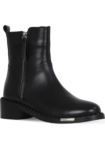 Siyah Deri Kadın Topuklu Bot 33WB34020 33WB34020 fiyatları