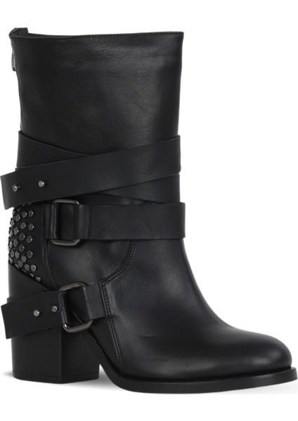 Siyah Deri Kadın Topuklu Bot 30WB8085 30WB8085 fiyatları